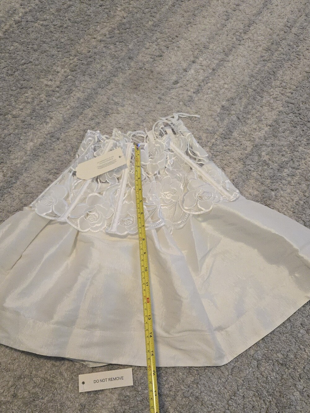 For Love & Lemons White "Blushing Blooms" Corset Satin Mini Skirt Skort - Size S - Picture 4 of 10